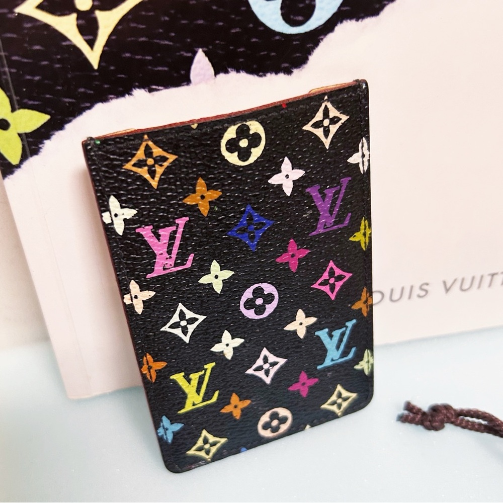 Authentic Louis Vuitton Rare Limited Edition Noir Multicolor Card / ID Holder - Picture 9 of 11